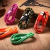 1m 2m Micro USB Cables 3FT 6FT 10FT Nylon Woven Cords Fiber Fabric Braided Data Charger Cable Cord