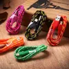 1m 2m Micro USB Cables 3FT 6FT 10FT Nylon Woven Cords Fiber Fabric Braided Data Charger Cable Cord