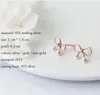 boucles d'oreilles entières de haute qualité en argent sterling 925 boucle d'oreille en or 14 carats perle blanche nœud papillon rosette dame femmes boucle d'oreille chinoise 5252842