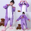 Söt Unicorn Nighthowns Baby Girls Bathrock Flannel Kids Hooded One-Piece Pyjamas Barn Natt Använd kläder Hem Cosplay Pajamas RRA1685