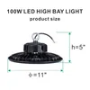 Högutgång 100W 150W 200W 240W UFO LED High Bay Light 4000K 5000K 130LM Per Watt Super Bright Warehouse Exhibition Lighting Lamp