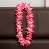 100 cm fleur hawaïenne plage fête Hula guirlande Leis collier Lei fête d'anniversaire fournitures faveurs de mariage 8 couleur DLH178