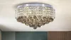 Ściemnialny kryształowy sufit okrągły żyrandol nowoczesny kryształowy oświetlenie led żyrandole żyrandole salon sypialnia spłukiwać montażu sufitowe oprawy Myy