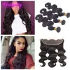 Malezyjska Virgin Hair Fael Body Wave 13x4 Koronki z wiązkami 95-100 g/kawałek ludzkich włosów Zamknięcie 4piece/działka