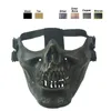 Outdoor Tactical Airsoft Horror Skull Mask Shooting Equipment Protection Gear Skeleton Mask Half FaceN O03-105