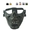 Utomhus Tactical Airsoft Skräck Skull Mask Skjututrustning Skyddsutrustning Skelettmask Half FaceN O03-105