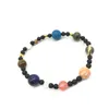 Pulseira de Energia Universo Planetas Chakra Beads Pulseiras Bangles Moda Jóias Sistema Solar Pedra Natural Romance Pulseira