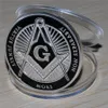 Commemorative Coins Masonic Freemason Mors Eye Pyramid Virtus Junxit Non Separabit Challenge Coin 10 Styles att välja mellan