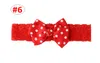 Baby spets pannband med polka dot bow spädbarn flicka sommar hårband hår tillbehör 11colors 185cm2569472