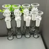 Glazen pijpen roken produceren handgeblazen waterpijp transparant 2-wiel trechter glazen bellenkop