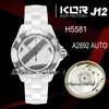 New KORF H5582 38mm A2892 Automatic Mens Watch White Korea Ceramic Case White Ceramic Bracelet Best Edition Puretime b2