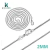 10pcs High Quality 2MM Silver Box Chain Necklace for Kids Children Boy Girls Womens Mens Silver fashion Jewelry 2019 KASANIER8467165