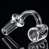 Tamanho pequeno Calha de quartzo Banger Dozer Nail Fumo Polido Clear Joint 2 MM Espessura Cabelo Tampão De Vidro Bongs Dab Rigs