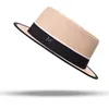 MNKNCL Women Summer Beach Sun Cap Brand Flat Top Straw Hat Men Boater Hatts Bone Feminino D19011106