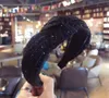 High-end butik saç aksesuarları kadın elmas süper flaş kumaş orta düğümlü yay geniş kenarlı moda hairband kafa GB1074