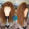 150% Honing Blonde Bruin Ginger Kleur Volledige Kant Pruik Kinky Krullend Kant Front Menselijk Haar Pruiken Voor Zwarte Vrouwen Voorbespelde Braziliaanse Remy