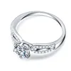 New Arrival Fashion Style Engagement Rings for women silver color White Crystal Zirconia CZ Stone eternal Wedding Rings