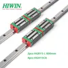 2PCs Original Ny Hiwin HGR15 - 600mm Linjär Guide / Rail + 4PCS HGH15CA Linjära smala block för CNC-router delar