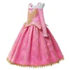 Girls Deluxe Princess Costume Long Sleeve Sleeping Beauty Pageant Party Gown Children Fancy Dress Up Frocks For birthday party one shopping