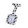 10st Square Face Fashion Women Ladies Nurse Pocket Watches läkare Silikon Färgstark blommatryck Watch7270547