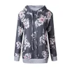 Sweats à capuche floral Femmes Sweatshirt Casual Pocket imprimé d'automne à manches longues Tops extérieurs Pullover Outwear Ooa7438
