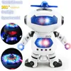 Elektriska leksaker dans roterande robot med LED-lampor Musik Explosion Intelligence Toy med batteridriven direkt Shenzhen Kina grossist