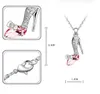 Colliers Pendentifs Bijoux Fantaisie Cristal Chaussures À Talons Argent Plaqué Or Long Charmes Chaînes Colliers