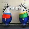 Funny Stage Performance Walking Opblaasbare Zebra Kostuum 2M Wearable Blow Up Zebra Suites voor Gaiety Theatre and Parade Show