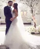 Sexy Arabic Plus Size Mermaid Wedding Dresses Sweetheart Beaded Lace Appliques Pearls Tulle Illusion Backless Court Train Bridal Gownss 3876