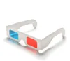 Hot Sale Universal Folded 3D Glasses Anaglyph Red / Blue Paper Cyan Movie 3D Virtual Video Dimensional Gratis frakt