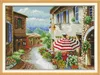 Une vue sur la rue pittoresque Europe décor à la maison peinture, ensembles de couture de broderie au point de croix faits à la main comptés impression sur toile DMC 14CT / 11CT