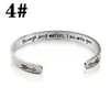 Bangle Armband voor Mannen Vrouwen Sieraden Zilver Titanium Roestvrij Staal Inspirerende Armbanden Bangles Groothandel Liefde Gegraveerde Manchet Bangle