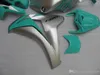 100% Injektion ABS Fairings för Honda CBR1000RR 2008 2009 2011 Silver Green Fairing Kit CBR 1000 RR 08 09 10 11 LK33