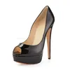 Hot Sale Peep Toe Woman High Heel Platform Heels Nude Patent Leather Sexy Female Dress Shoes Pumps OL Party Shoes