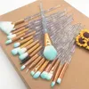 3D Diamond Makeup Brushes Set Powder Kits Face Eye Puff Batch ColorfulBrushes Foundation brush Beauty Cosmetics 3