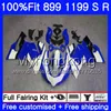 Injection for DUCATI 899 1199 Panigale S R 2012 2013 2014 2015 2016 325HM.27 899R 1199R 899S 1199S 12 13 14 15 16 blue white hot OEM Fairing