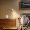 Topoch Plug Wired LED Light Reading Lamps Touch Dimmable Wall Lights Adjustable Surface Mounted Sconce Lighting for Bedroom Bedside