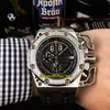 45mm Survivor 26165io OO A002CA 01 PVD ​​Black Steel Black Texture Dial Big Crown Miyota Quartz Chronograph Mens Watch Stopwatch New192o