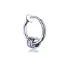 Rostfritt stål Cirkelhopp örhängen punktering silver svarta öronringar saker för män kvinnor mode smycken