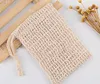 Neatening Mesh Sapone Saver Pouch Holder per doccia Bagno Schiuma Borsa da bagno naturale Borsa per sapone doccia in sisal WX9-1484