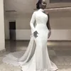 Africano branco alto pescoço cetim sereia vestidos de noite um ombro ruched varredura trem com envoltório festa formal tapete vermelho vestidos de baile