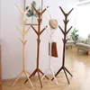 Household Clothes Rack Solid Wood Hanger Woonkamer Meubels Doek Slaapkamer Easy Landing Simple Office Racks