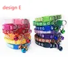 100 Design Justerbara Pet Collar With Bell För Cat Dog Halsband Slitstarkt nacke Dekoration Tillbehör Pet Supplies