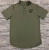 Herren-T-Shirt, Schwarz, Weiß, Grün, geschwungener Saum, Stretch, neueste Designer-Uni-Shirts für Baumwoll-Siksilk-T-Shirt