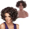 SHUOWEN Perruques de Cheveux Synthétiques JF3311 Full Curly Wavy 11 pouces Simulation de cheveux humains Perruques Perruque Cosmétique