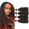 Bellahair 10 ~ 24Inch Virgin Indian Human Hair Extension Obehandlad Naturfärg Deep Wave Julienchina 2 Bundlar