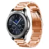 Applicera 22mm för Huawei GT2 Samsung Gear S3 Strap Galaxy 46mm Three Pärlor Rostfritt stål Metal Watch Band med Juster Tool Black RO6461550