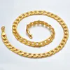 Hip Hop Jewelry Long Chunky Cuban Link Chain Golden Necklaces With Thick Gold Color Stainless Steel Neck Chains For Men Jewelry3108472