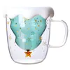 8oz S julhändelse Cup Christmas Tree Coffee Mug Tea Mug High Quality Borosilicate Glass Double Decker Cup2055918
