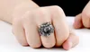 Fashion Rock Men Tough guy style punk Vintage Domineering tête de tigre anneaux de haute qualité Males Biker Animal Rings bijoux